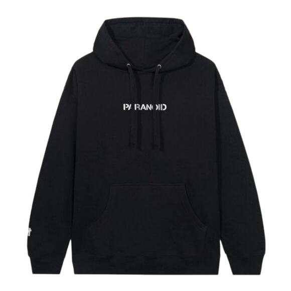 Anti Social Social Club Black Undefeated Paranoid Hoodie Medium - Picture 3 of 7